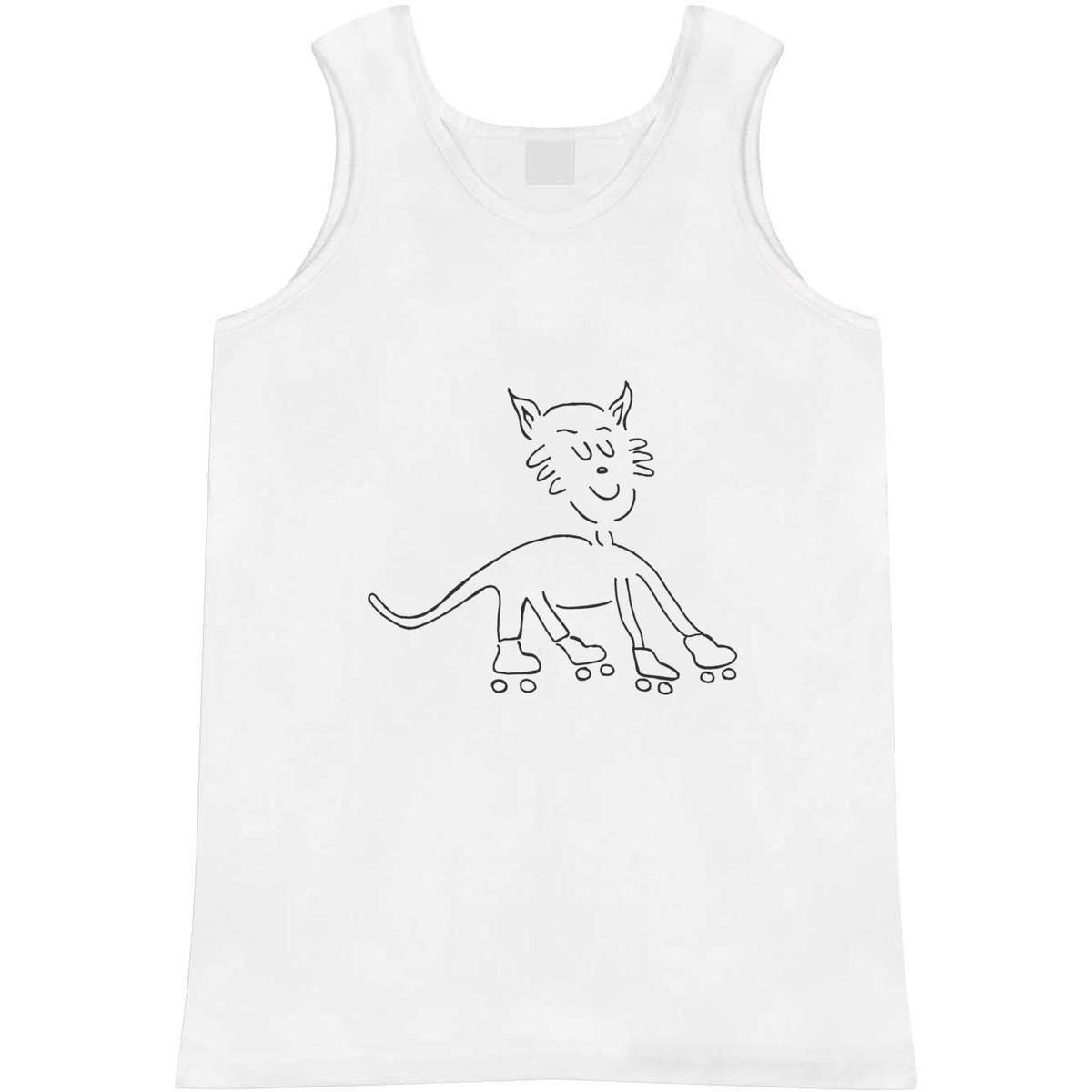 'Cat On Roller Skates' Adult Vest / Tank Top (AV028070)