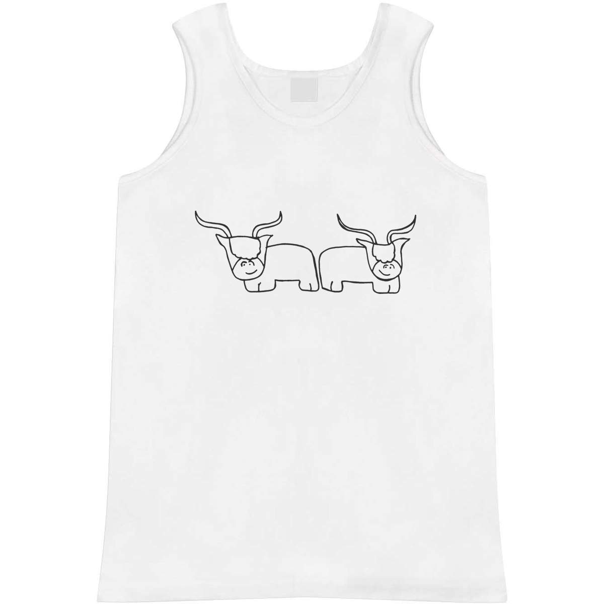 Small 'Highland Cows' Adult Vest / Tank Top (AV00030829)