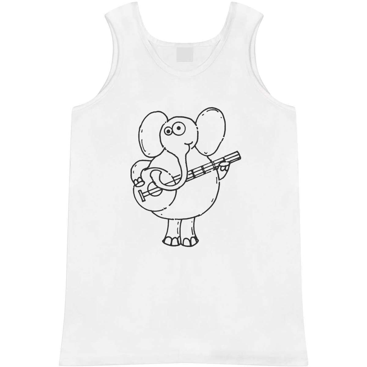 'Elephant Playing A Banjo' Adult Vest / Tank Top (AV021113)