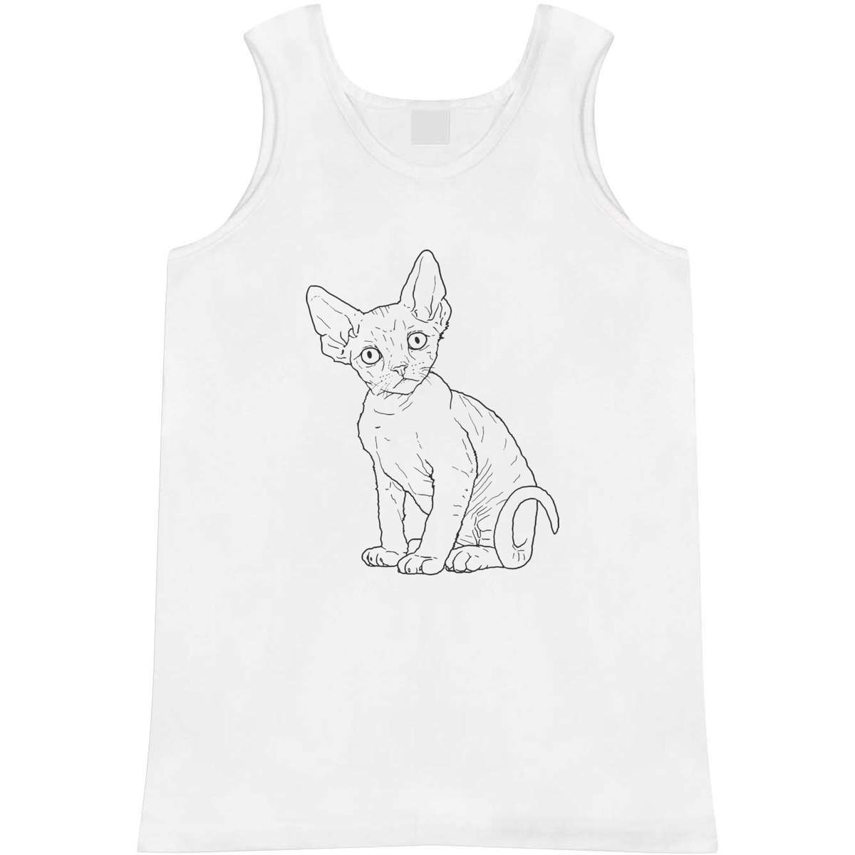 Small 'Devon Rex Kitten' Adult Vest / Tank Top (AV00061649)