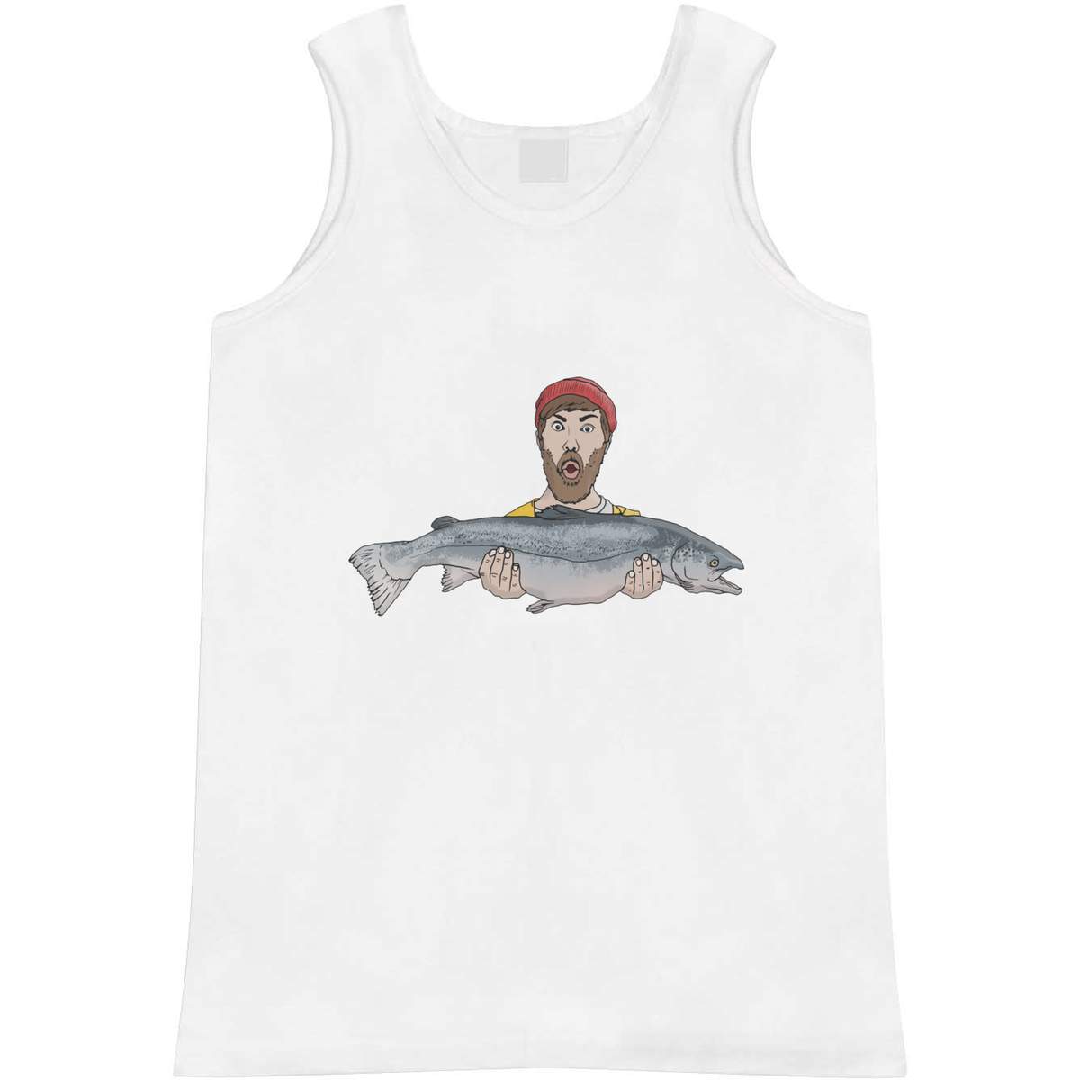 'Fisherman Holding Fish' Adult Vest / Tank Top (AV029879)