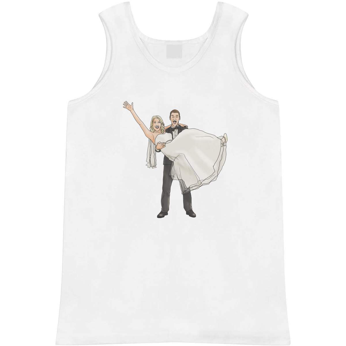 'Happy Bride & Groom' Adult Vest / Tank Top (AV030481)