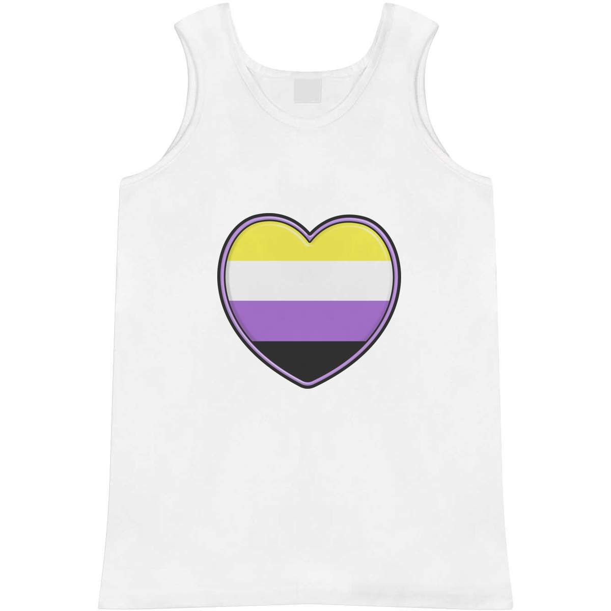 'Nonbinary Pride Heart' Adult Vest / Tank Top (AV030867)