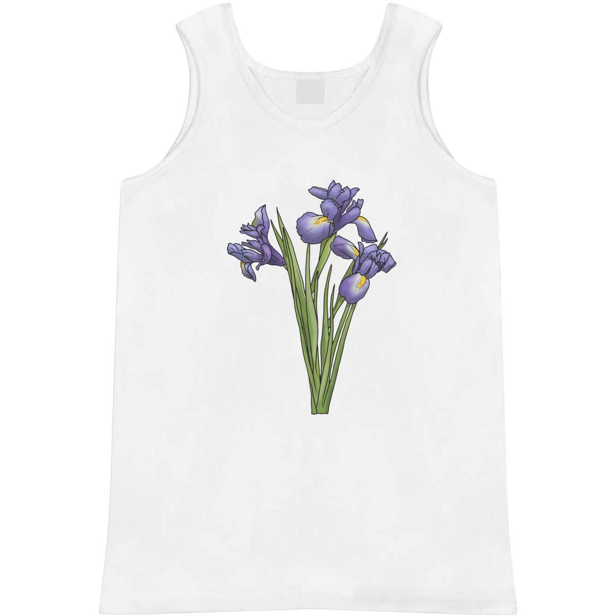 'Blue Iris Flowers' Adult Vest / Tank Top (AV035347)