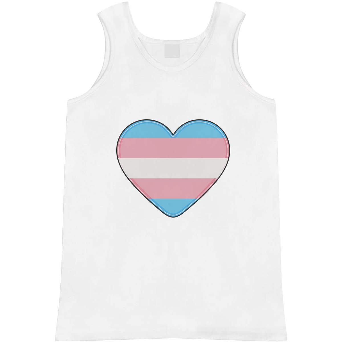 'Transgender Flag Heart' Adult Vest / Tank Top (AV035680)