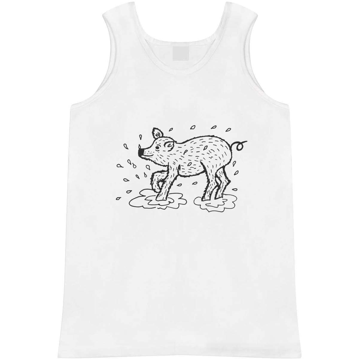 'Pig in Mud' Adult Vest / Tank Top (AV035895)