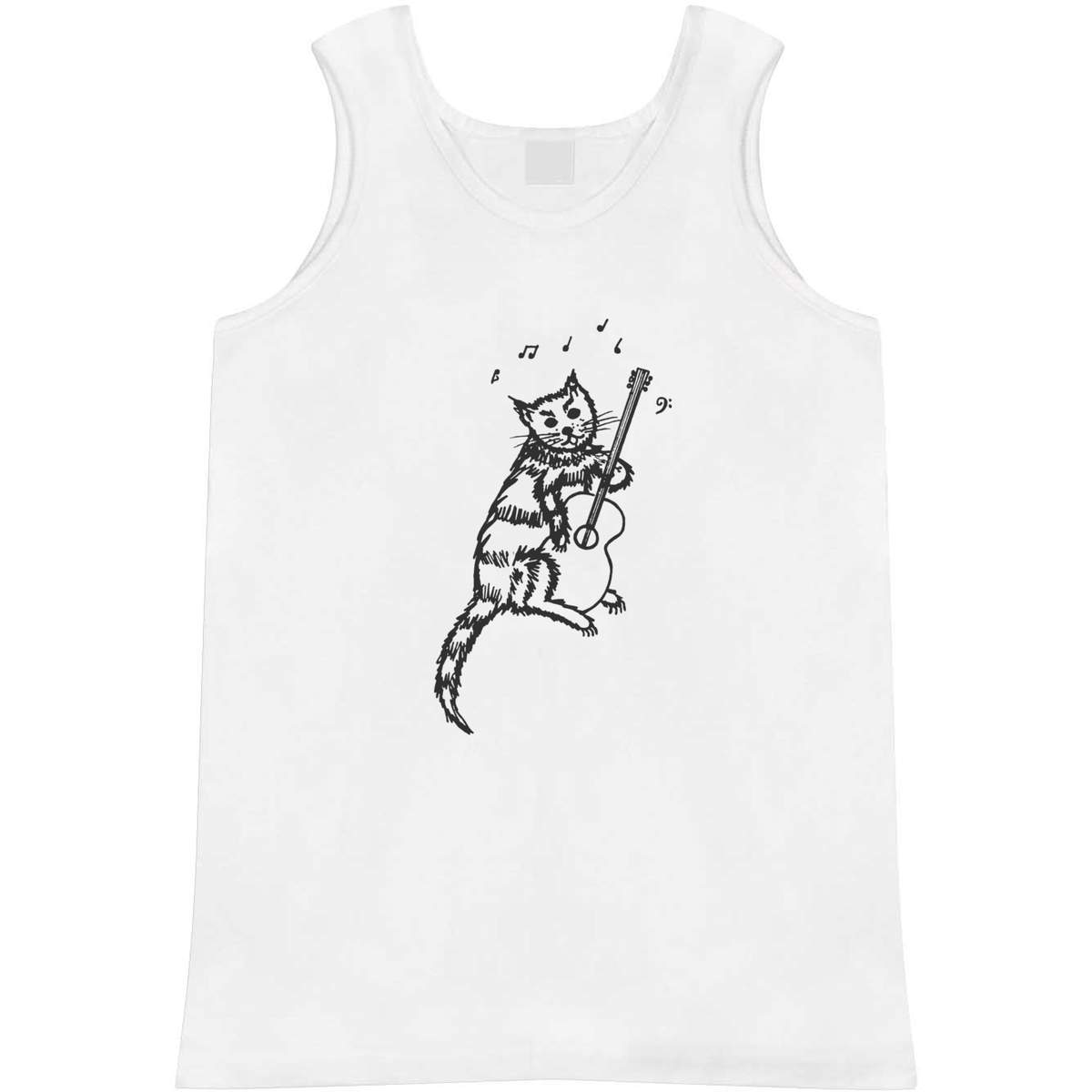 Small 'Cat Playing Guitar' Adult Vest / Tank Top (AV00082779)