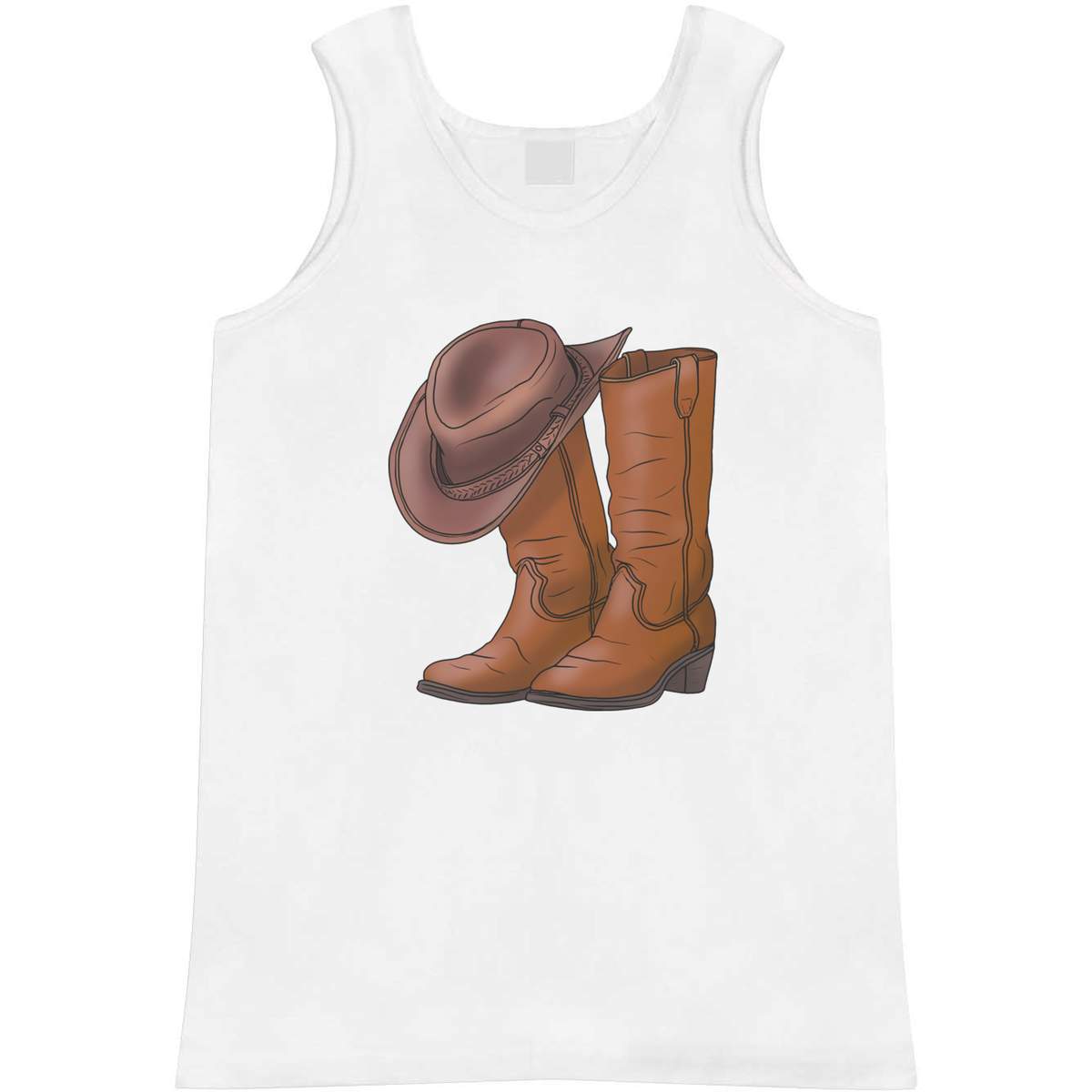 'Cowboy Boots & Hat' Adult Vest / Tank Top (AV037957)