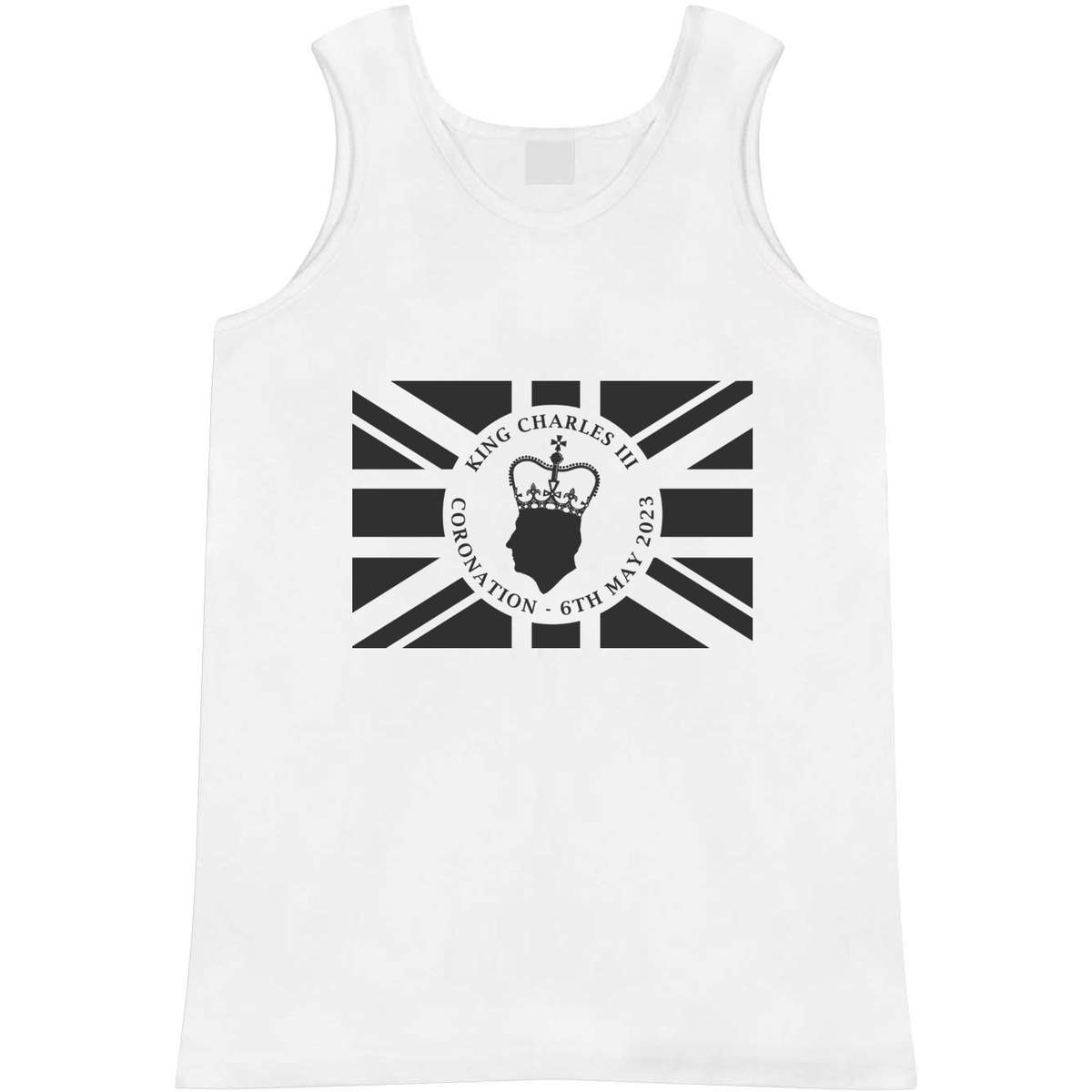 'King Charles Coronation Union Jack Flag' Adult Vest / Tank Top (AV038089)