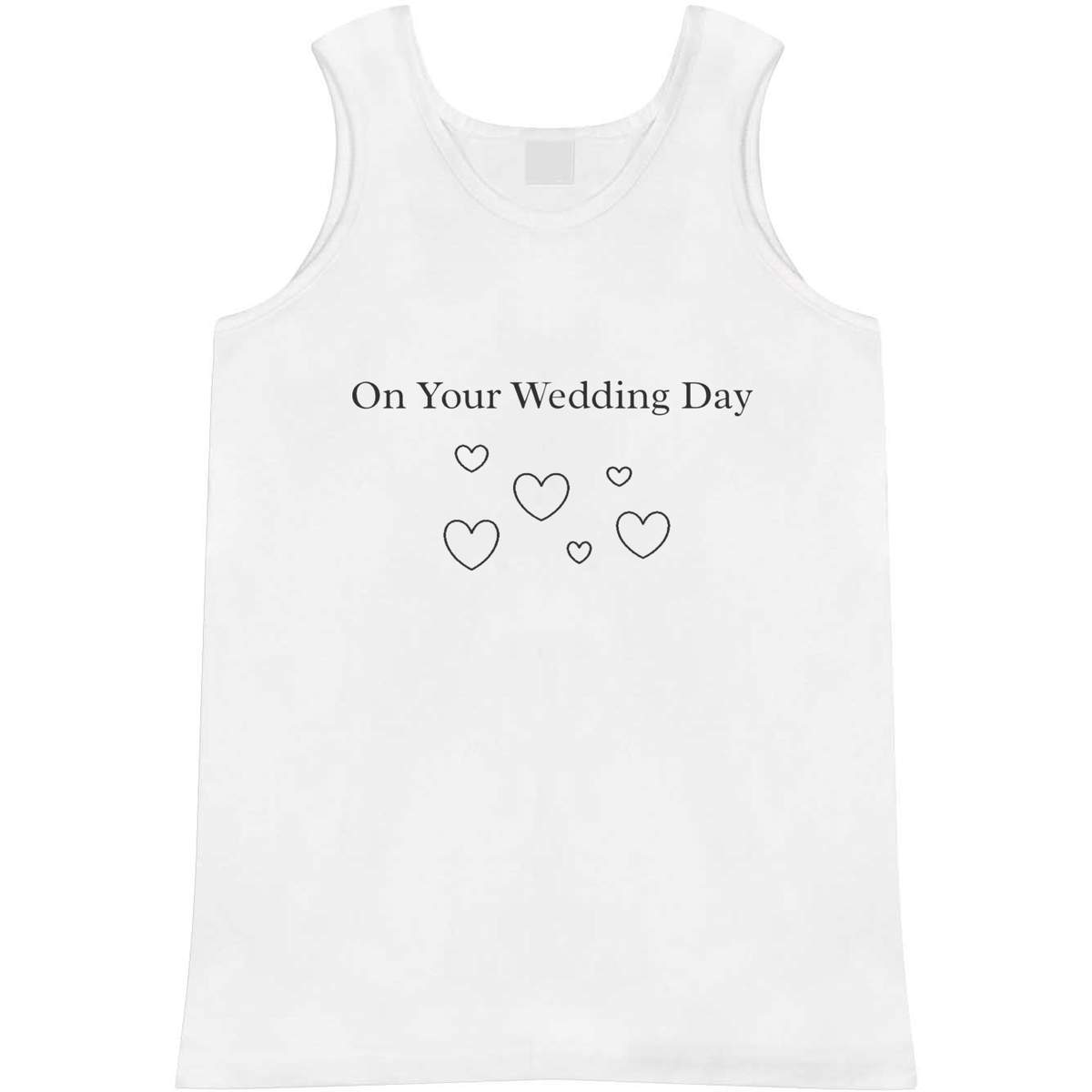 'On Your Wedding Day Text With Hearts ' Adult Vest / Tank Top (AV039857)