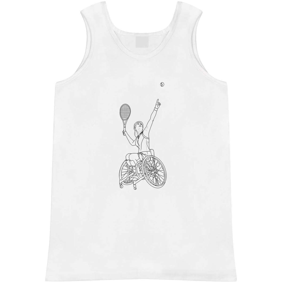 'Wheelchair Tennis Player' Adult Vest / Tank Top (AV040520)