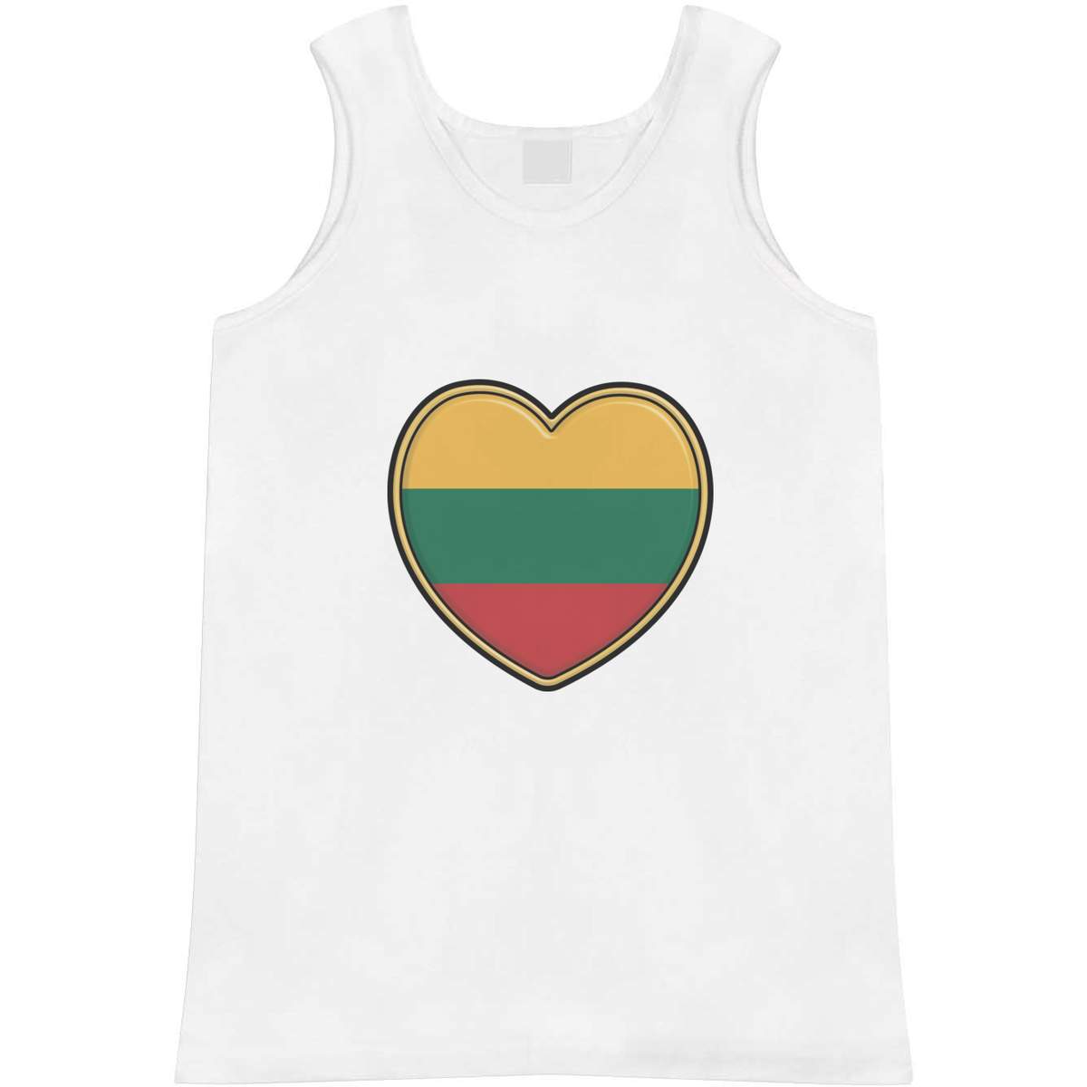 'Lithuania Flag Heart' Adult Vest / Tank Top (AV040571)
