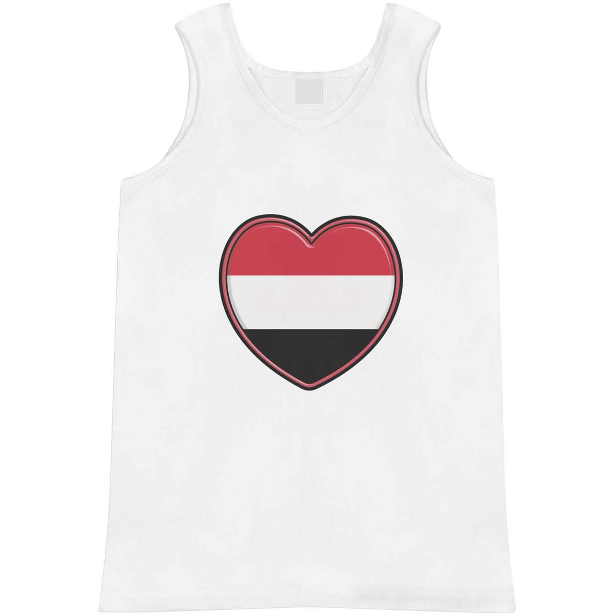 Small 'Yemen Flag Heart' Adult Vest / Tank Top (AV00105671)