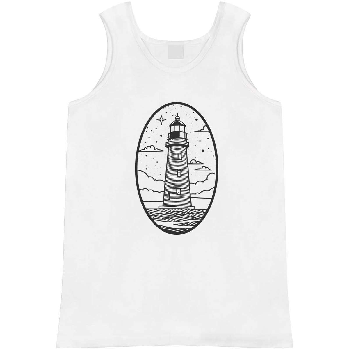 Small 'Lighthouse Above The Sea' Adult Vest / Tank Top (AV00115435)