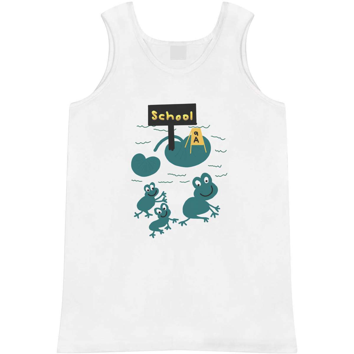 'Frogs Going to School' Adult Vest / Tank Top (AV044314)