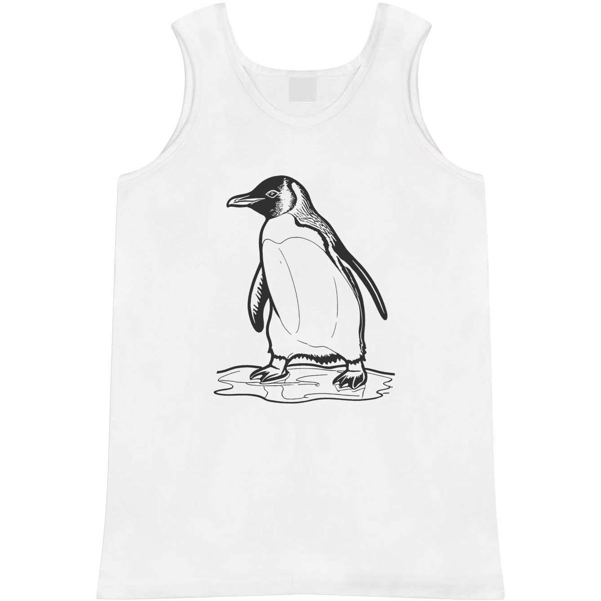 'Penguin Sliding On Ice' Adult Vest / Tank Top - Sleeveless Top for Gym, Training, Running, Sports and Summer (AV044998)