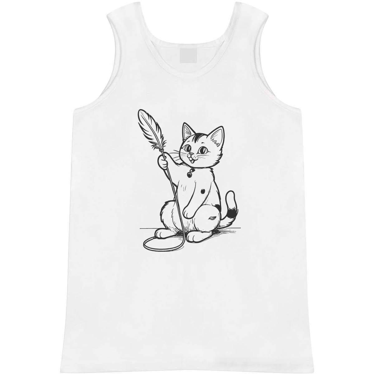 'Cat Playing With A Feather Toy' Adult Vest / Tank Top (AV045083)