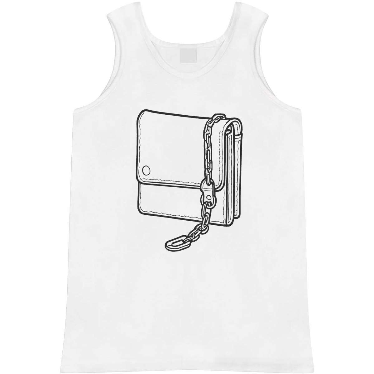 'Leather Wallet With Chain' Adult Vest / Tank Top (AV045101)