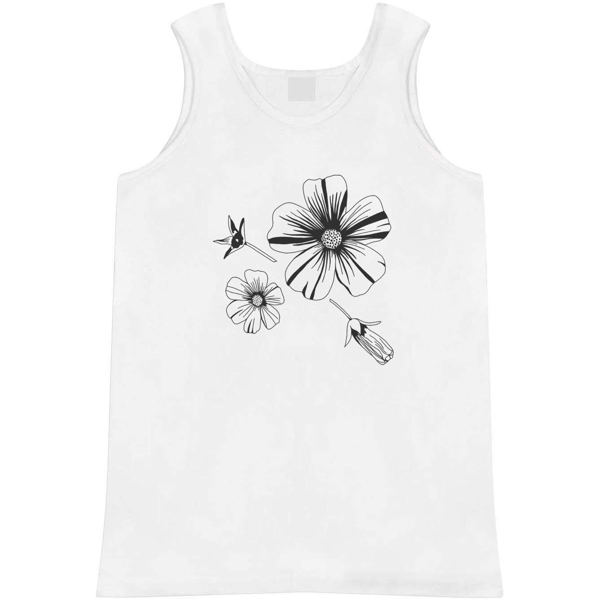 Small 'Flower Heads & Seed Pod' Adult Vest / Tank Top (AV00120243)