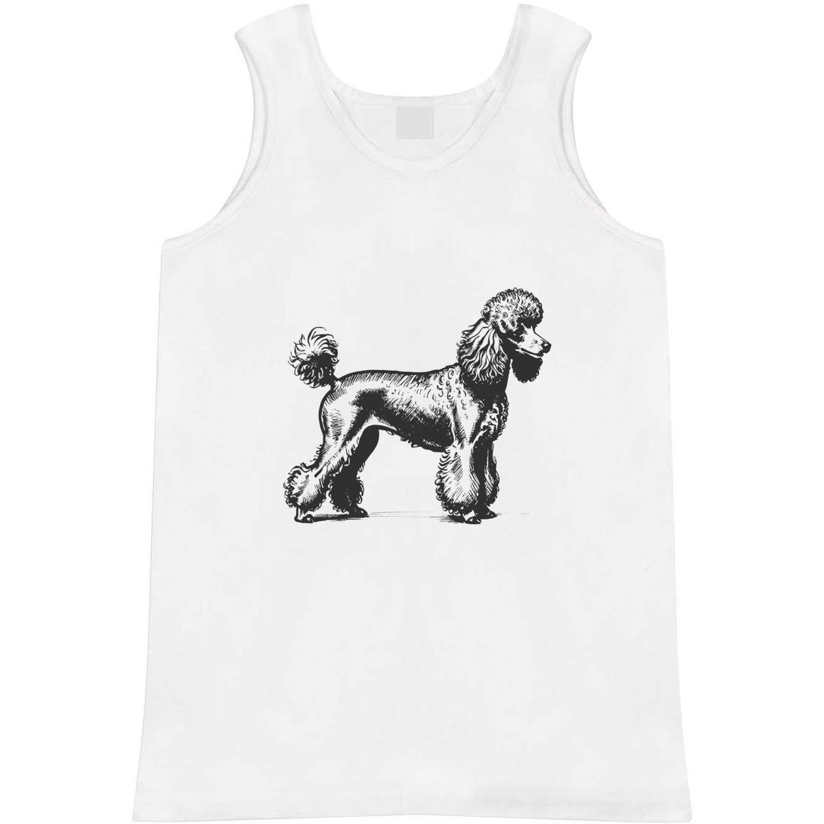 'Poodle On Show' Adult Vest / Tank Top - Sleeveless Top for Gym, Training, Running, Sports and Summer (AV046205)