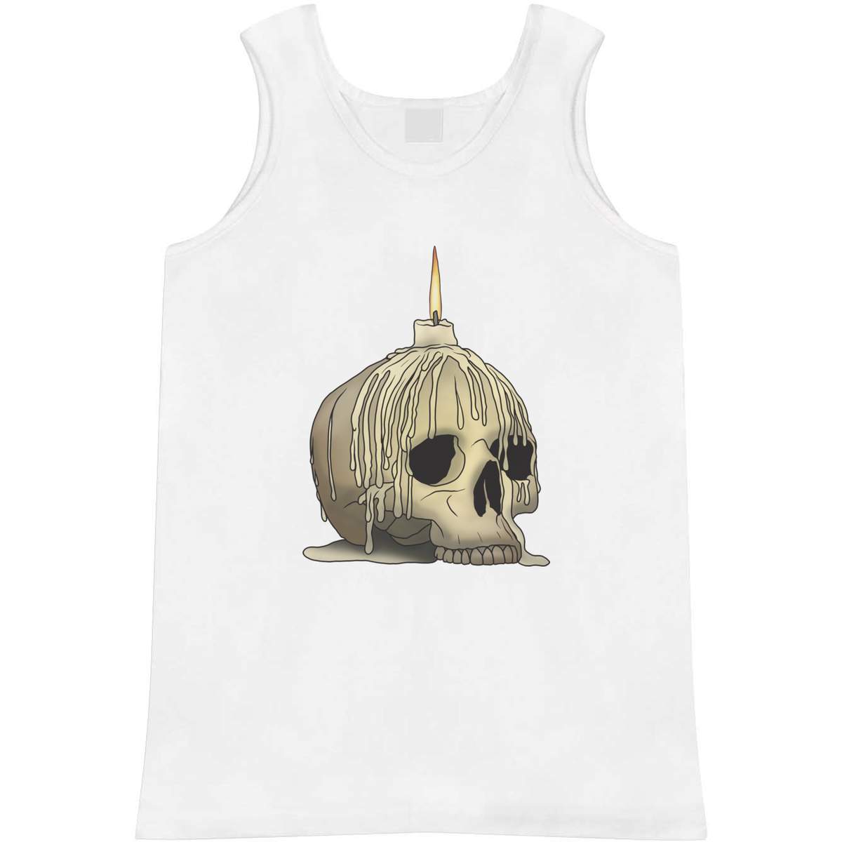 'Skull Candle' Adult Vest / Tank Top - Sleeveless Top for Gym, Training, Running, Sports and Summer (AV046413)
