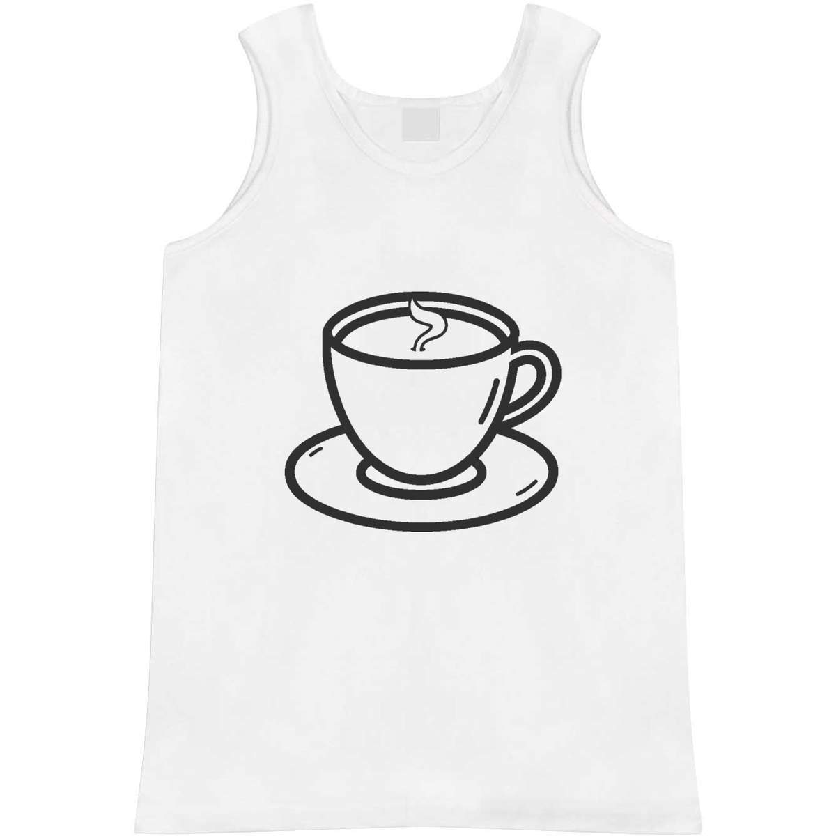 'Cup of Coffee' Adult Vest / Tank Top - Sleeveless Top for Gym, Training, Running, Sports and Summer (AV047202)