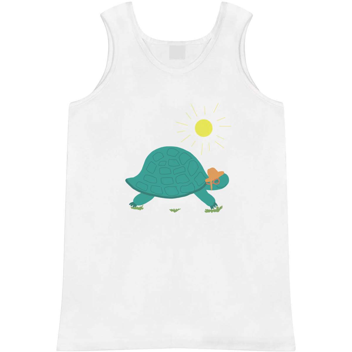 'Tortoise With A Sun Hat And Glasses' Adult Vest / Tank Top (AV047438)