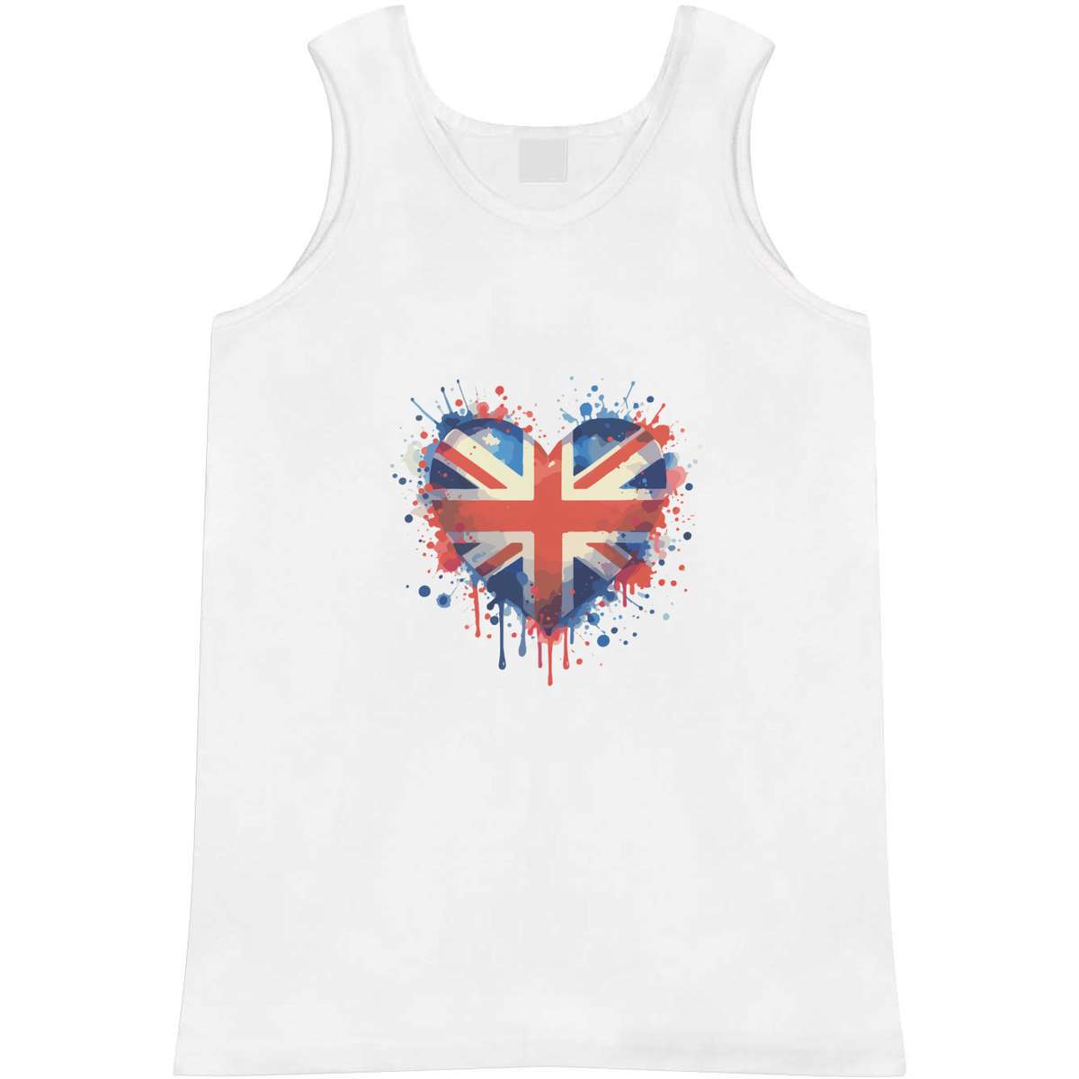'Love Great Britain' Adult Vest / Tank Top - Sleeveless Top for Gym, Training, Running, Sports and Summer (AV047500)