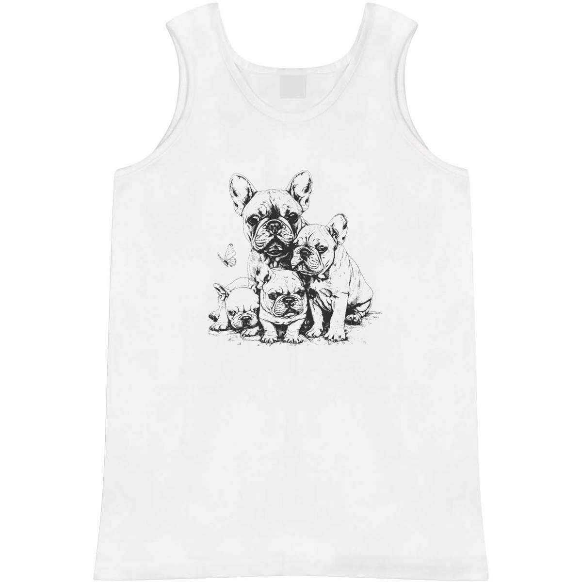 'French Bulldog Mother with Puppies' Adult Vest / Tank Top (AV048058)