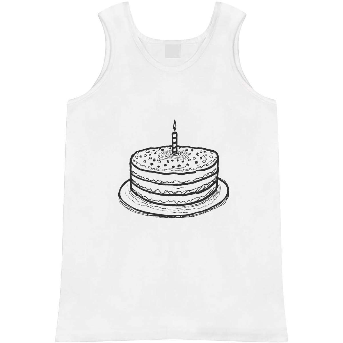 Small 'Birthday Cake ' Adult Vest / Tank Top (AV00130355)