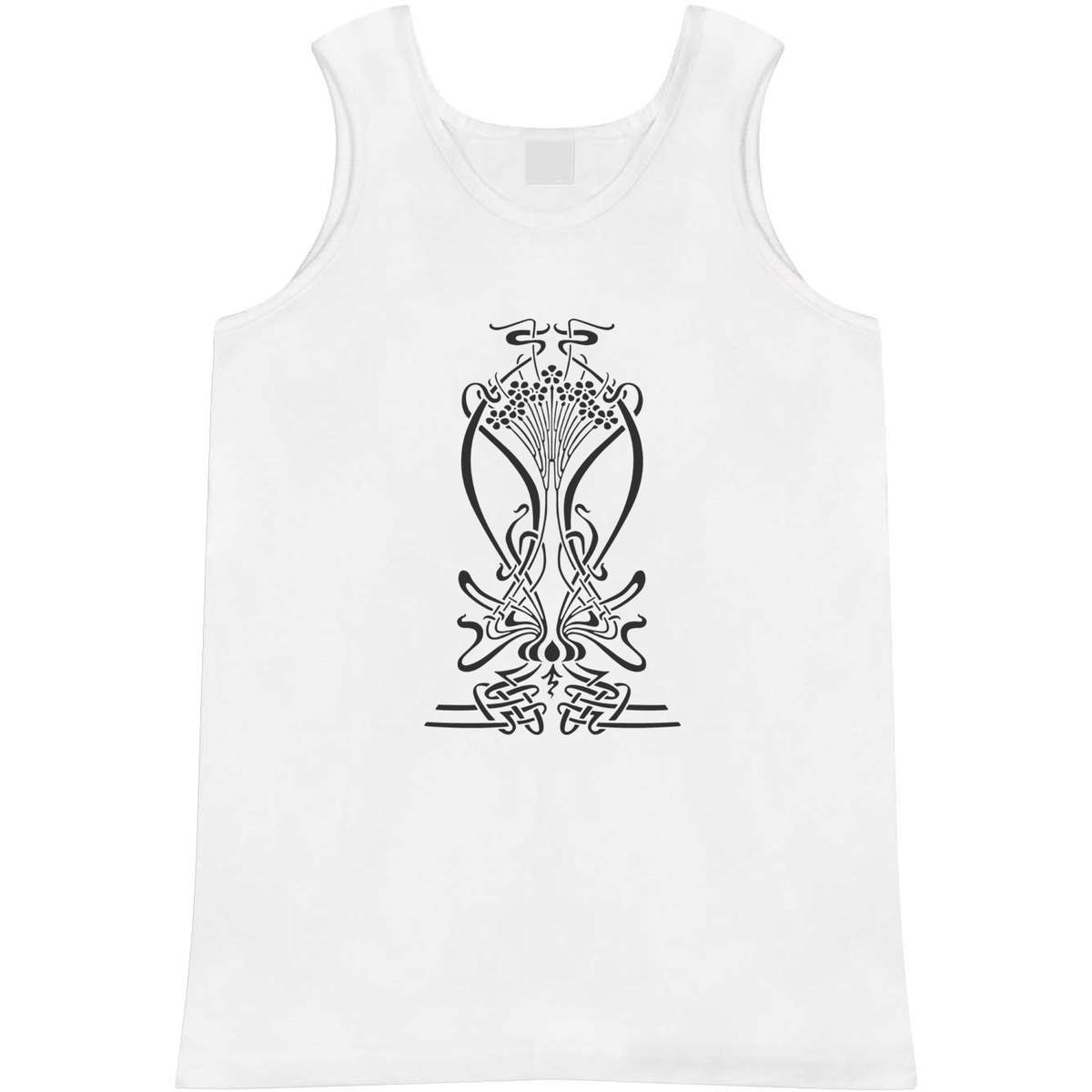 'Art Nouveau Floral' Adult Vest / Tank Top - Sleeveless Top for Gym, Training, Running, Sports and Summer (AV048676)