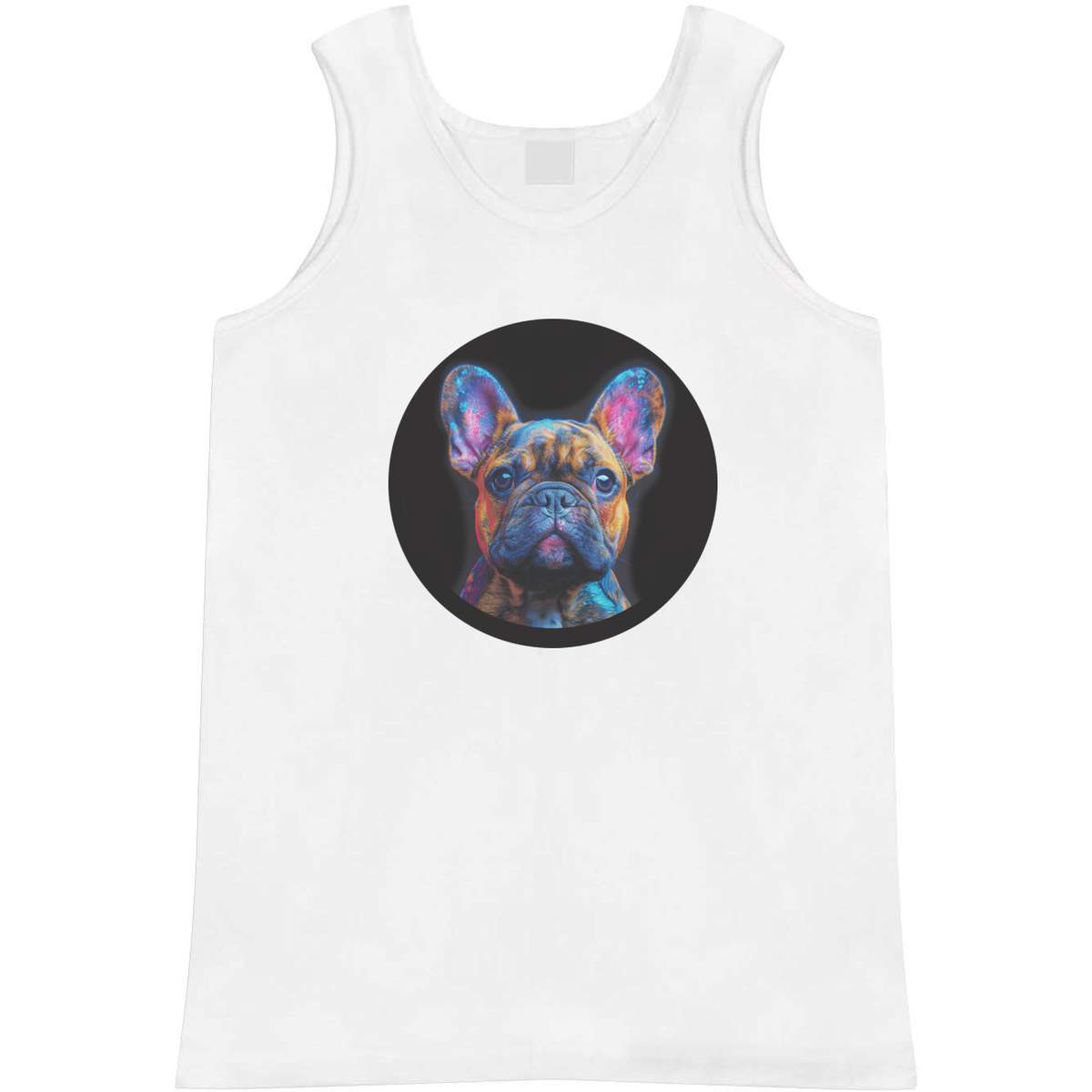 'French Bulldog in Circle Frame' Adult Vest / Tank Top (AV048814)