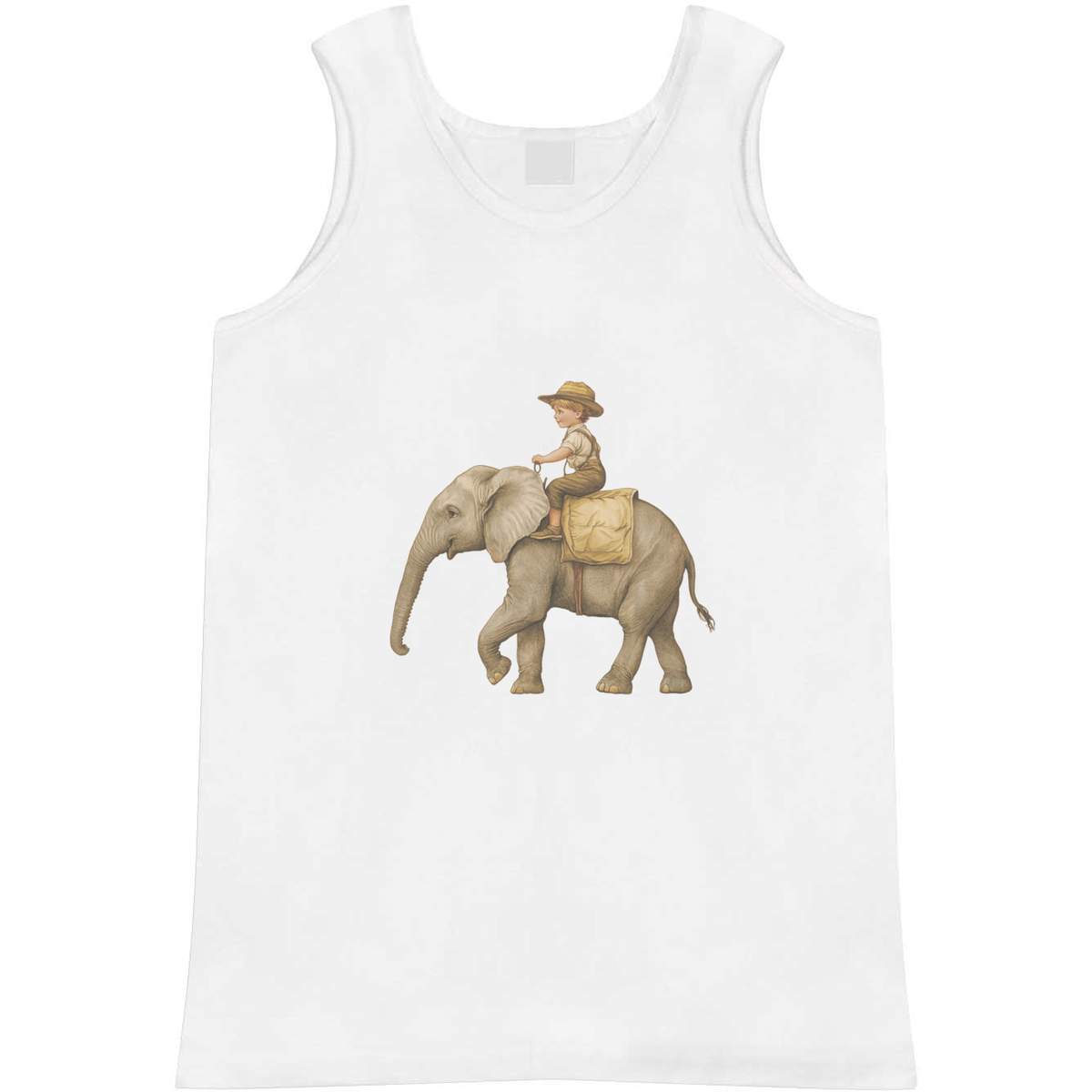'Boy Riding an Elephant' Adult Vest / Tank Top (AV049201)