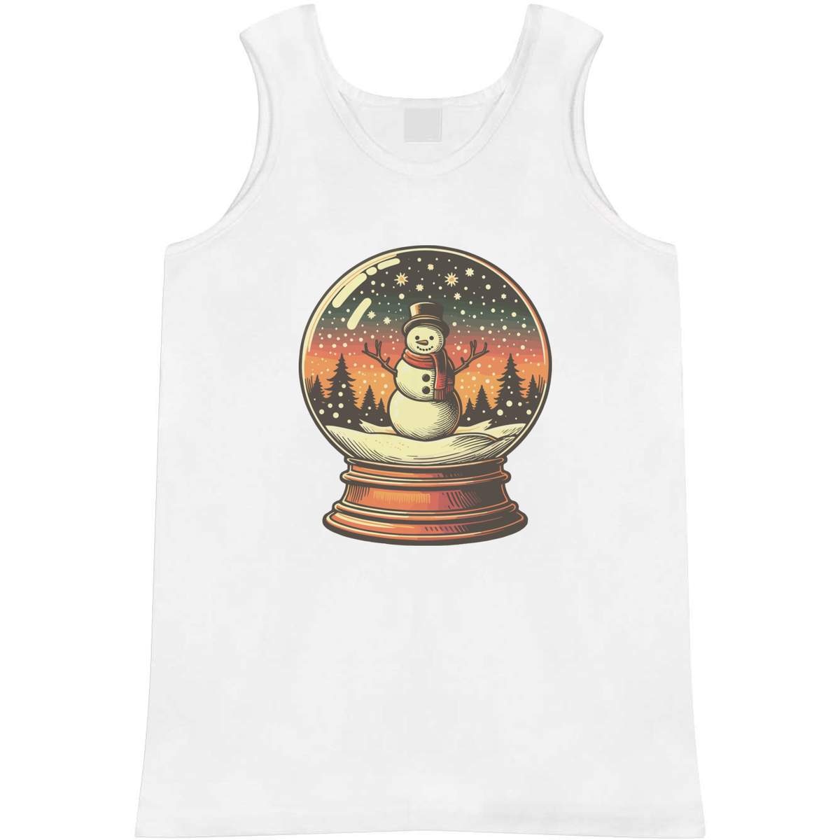 'Snowman Snow Globe' Adult Vest / Tank Top (AV049605)