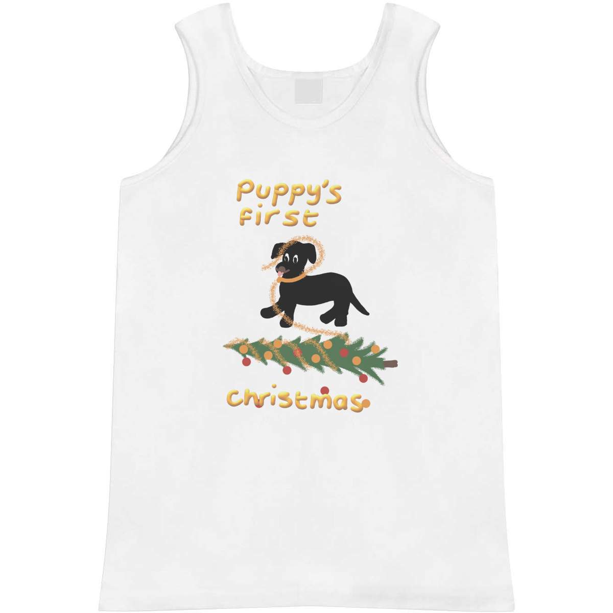 'Puppy's First Christmas ' Adult Vest / Tank Top (AV050549)