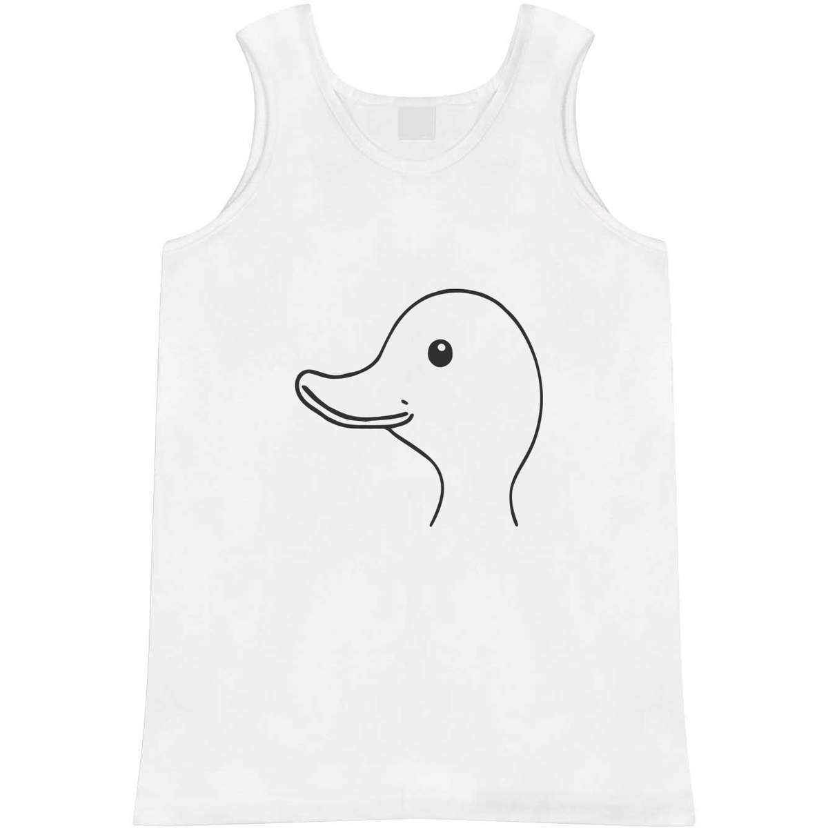 'Rubber Duck Head' Adult Vest / Tank Top - Sleeveless Top for Gym, Training, Running, Sports and Summer (AV050810)