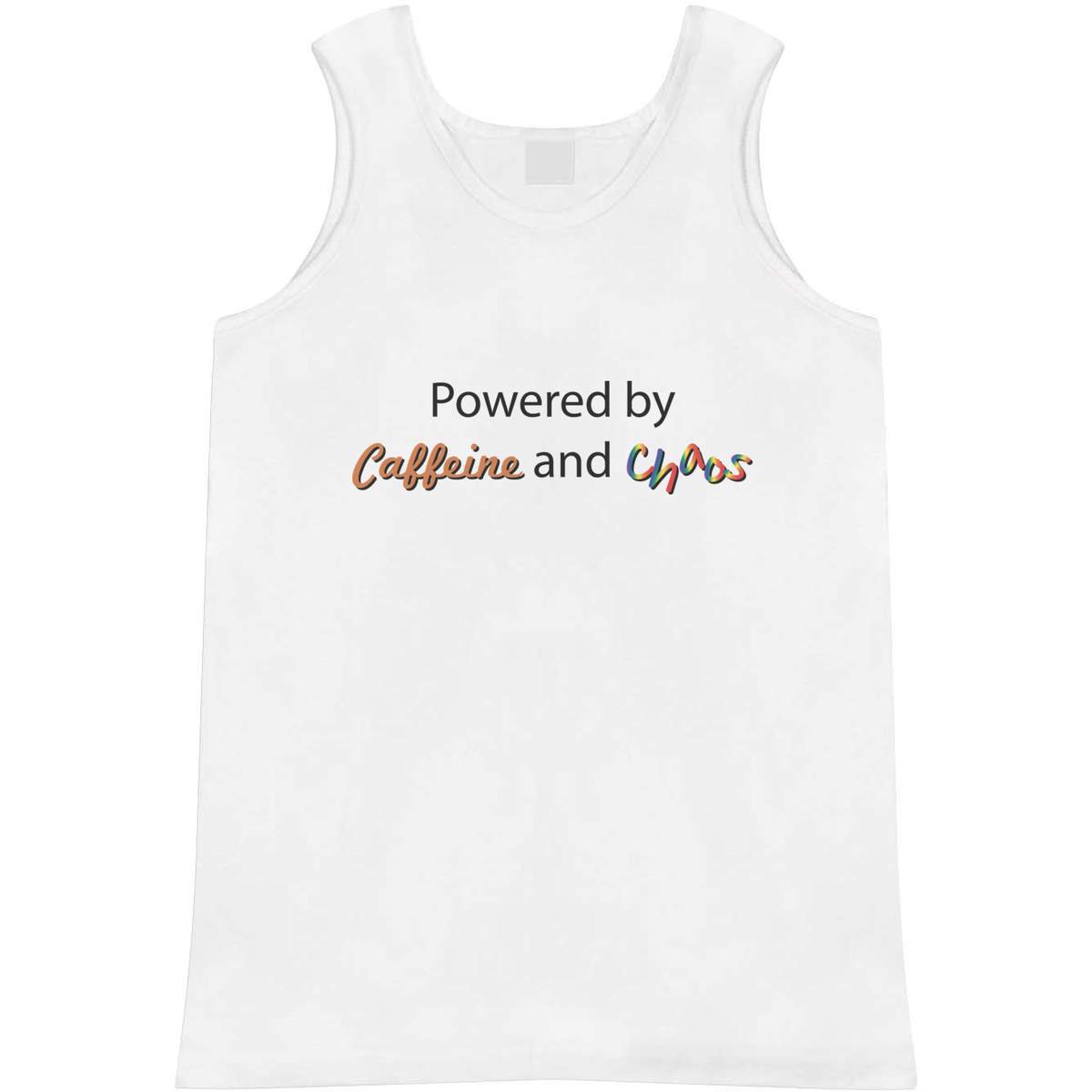 'Powered By Caffeine and Chaos' Adult Vest / Tank Top (AV050929)
