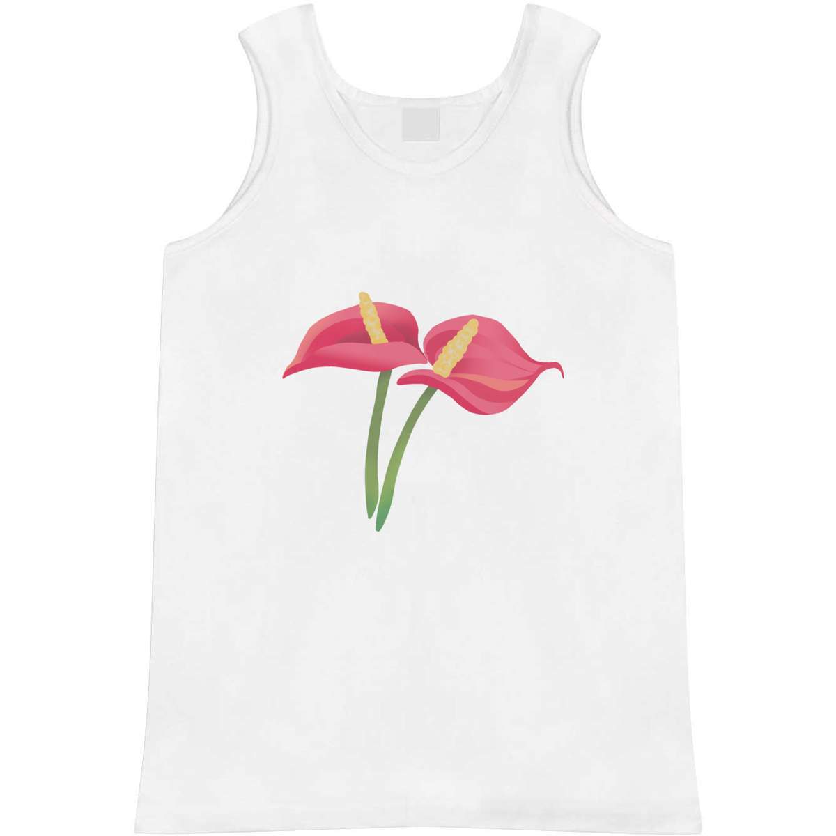 'Red Anthurium Tropical Flower' Adult Vest / Tank Top (AV051104)