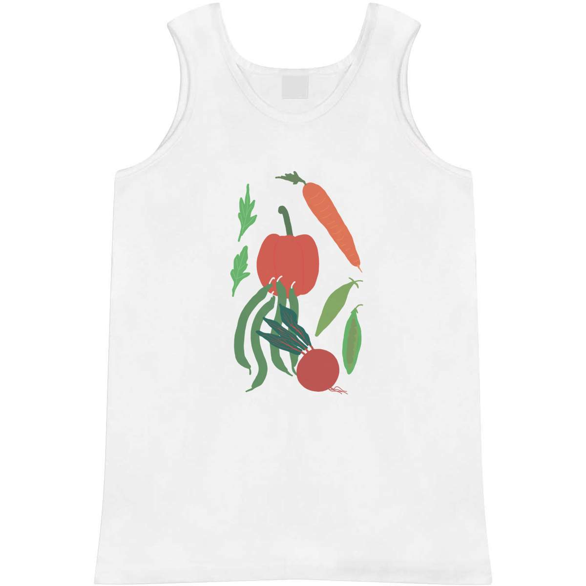 'Salad & Vegetables' Adult Vest / Tank Top - Sleeveless Top for Gym, Training, Running, Sports and Summer (AV051511)