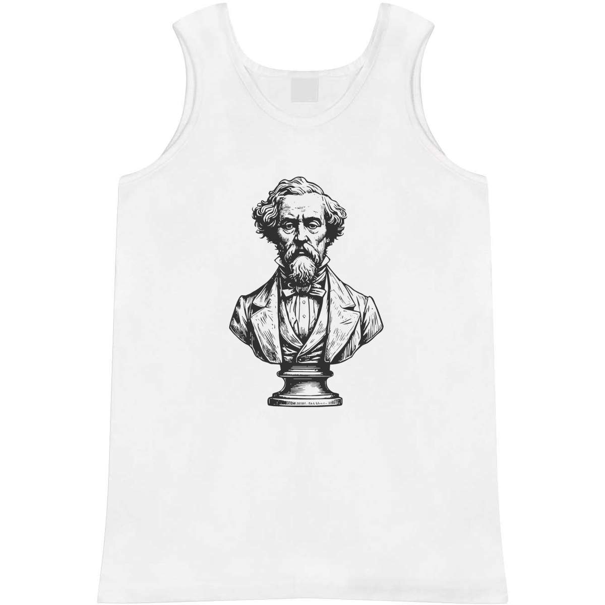 'Charles Dickens Bust' Adult Vest / Tank Top (AV051621)