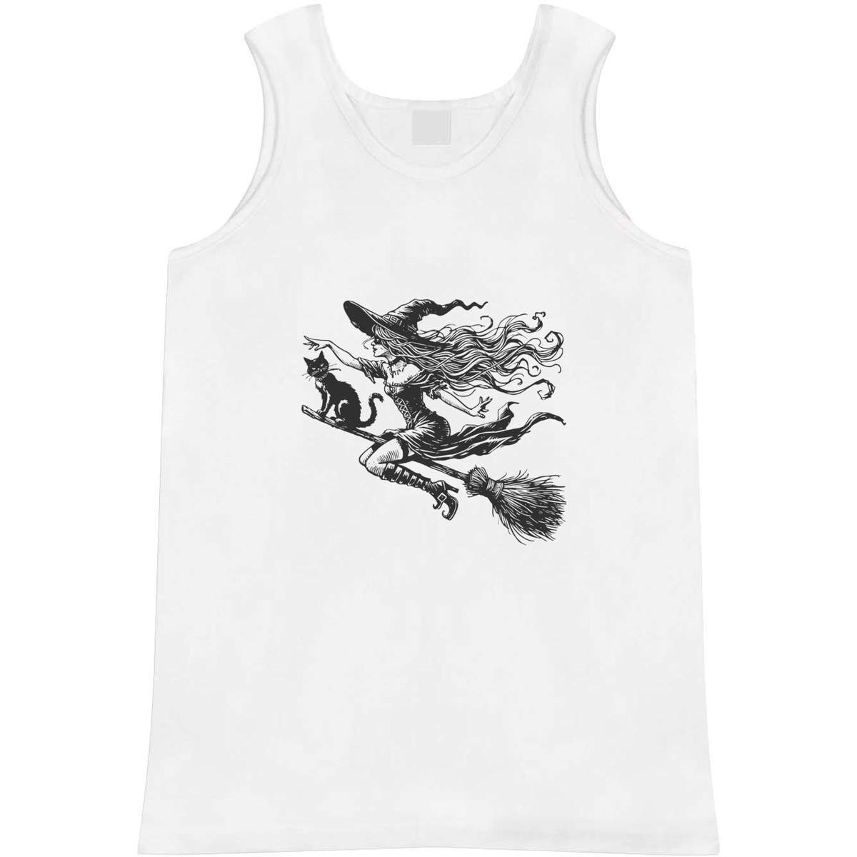 'Cool Witch On Broomstick' Adult Vest / Tank Top (AV051625)