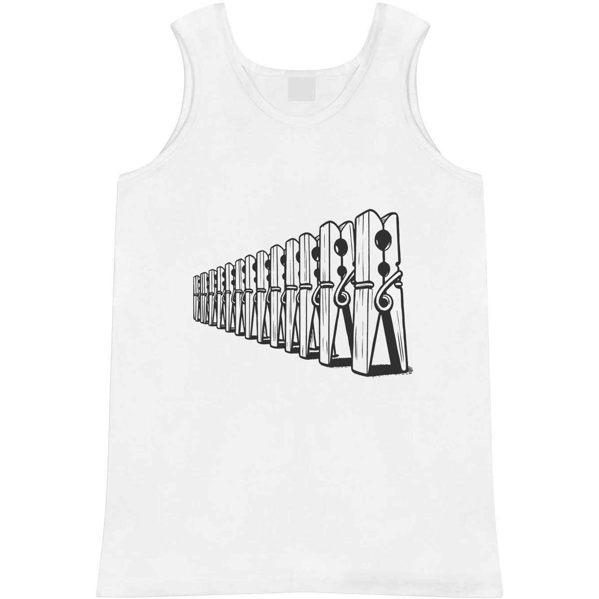 Small 'Wooden Clothes Pegs' Adult Vest / Tank Top (AV00146895)