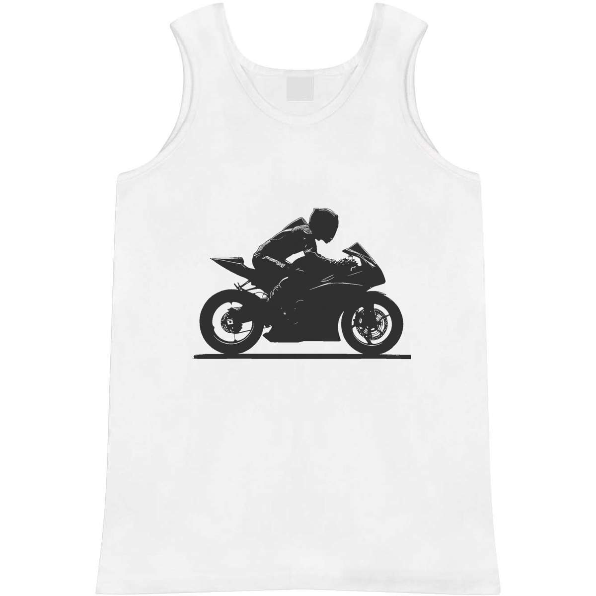 Small 'Man on Sport Motorcycle' Adult Vest / Tank Top (AV00147263)