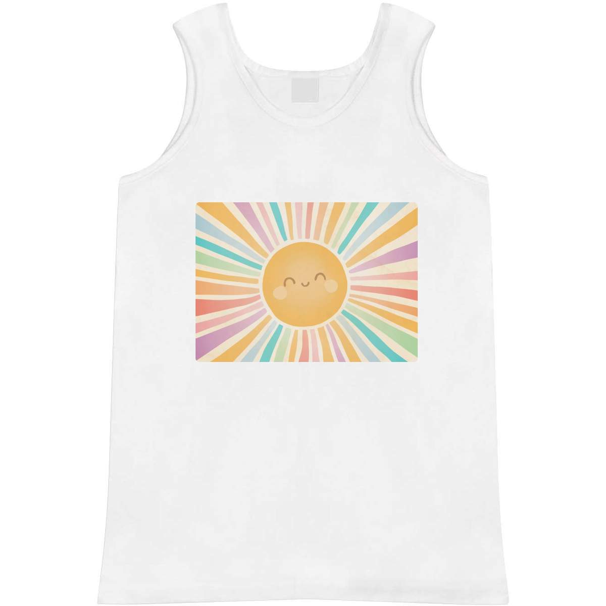 'Rainbow Sunshine' Adult Vest / Tank Top - Sleeveless Top for Gym, Training, Running, Sports and Summer (AV052890)