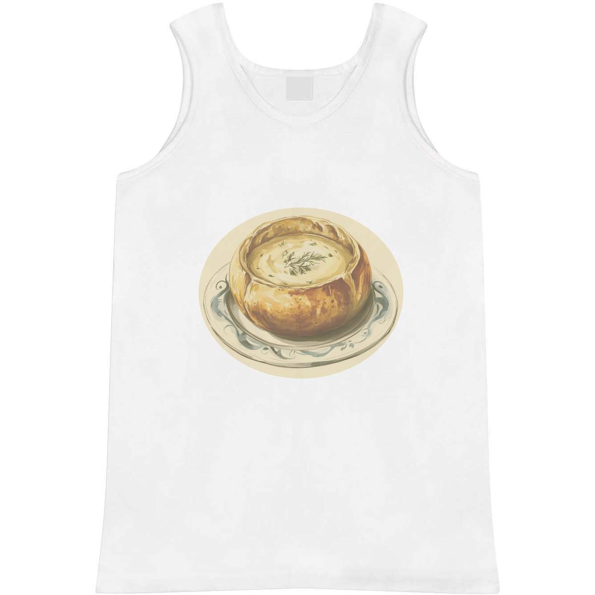 'Sourdough Bread Bowl Filled with Creamy Soup' Adult Vest / Tank Top (AV052944)