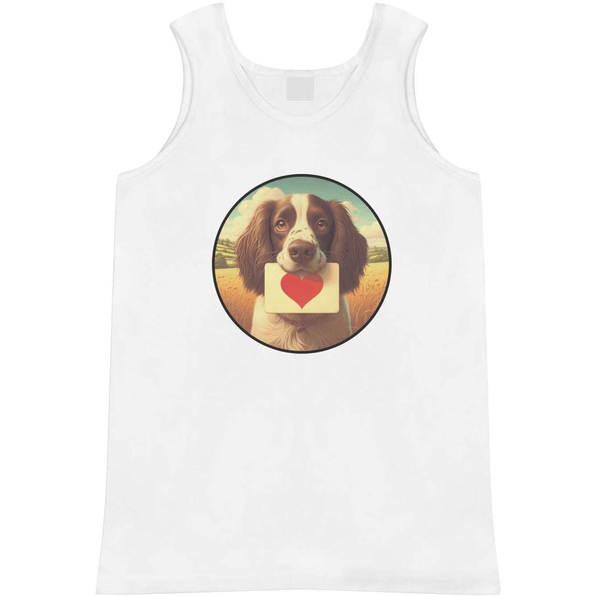 'Springer Spaniel Love Note' Adult Vest / Tank Top (AV053011)
