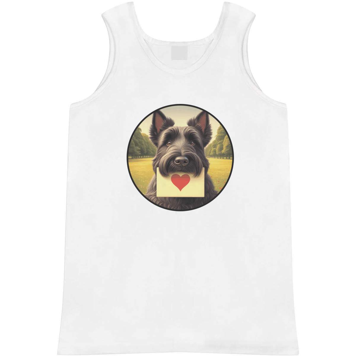 'Scottish Terrier Love Note' Adult Vest / Tank Top (AV053088)