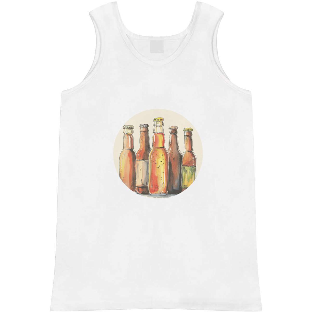'Bottles of Beer' Adult Vest / Tank Top - Sleeveless Top for Gym, Training, Running, Sports and Summer (AV053343)