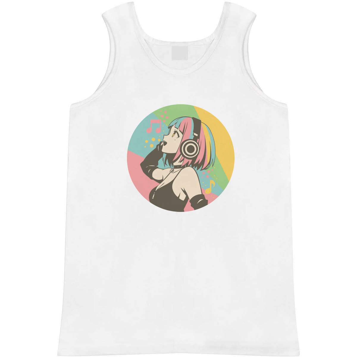 'Cute Girl Wearing Headphones ' Adult Vest / Tank Top (AV053345)