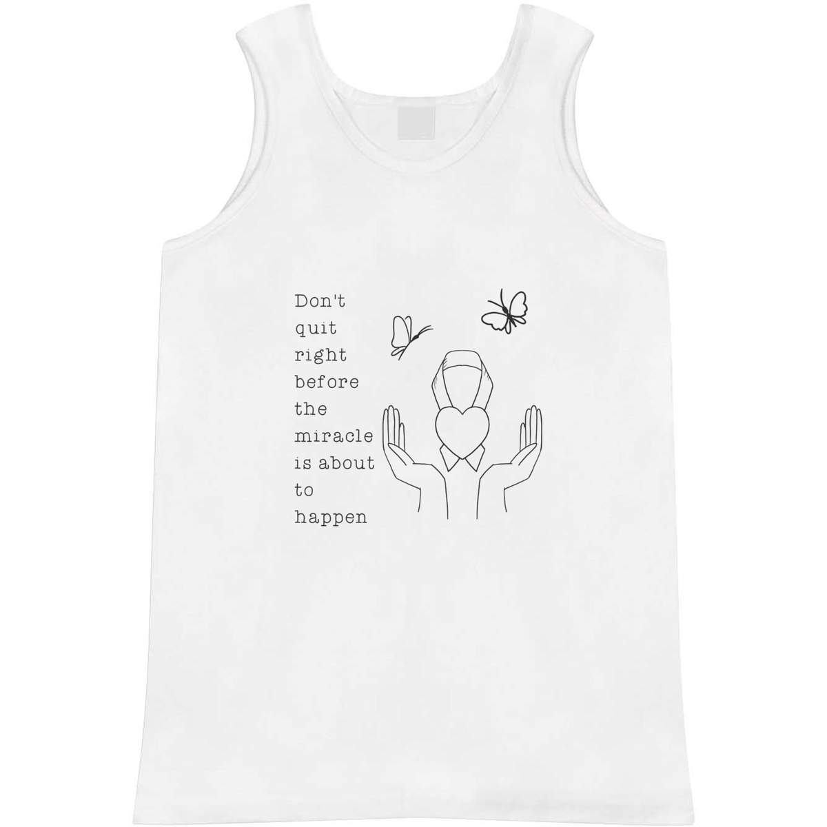 Small 'Don't Quit Right Before The Miracle' Adult Vest / Tank Top (AV00150223)